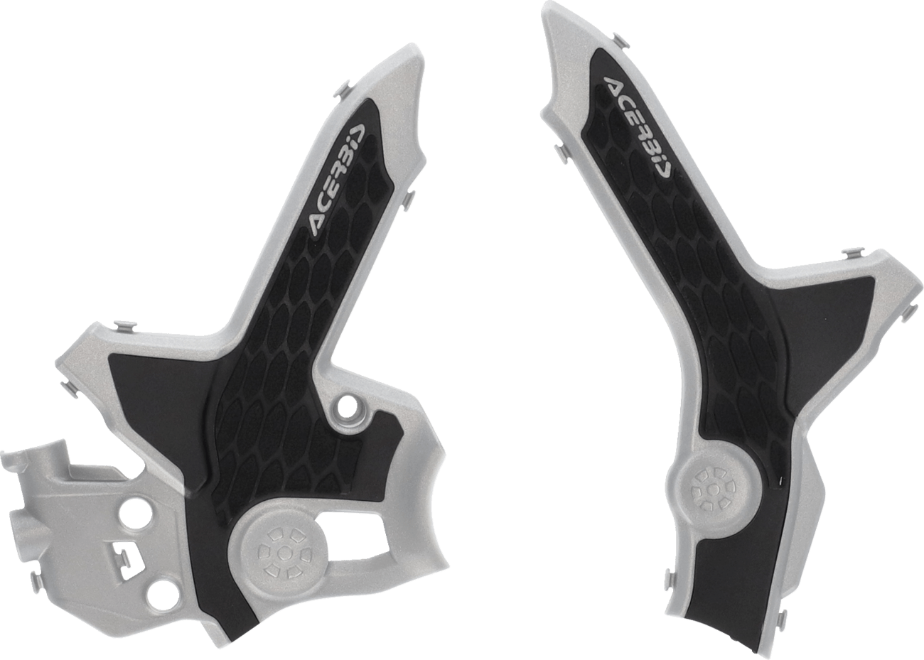 Acerbis 2979621019 X-Grip Frame Guards in Gray/Black for 2021-2024 Honda CRF300L/ABS