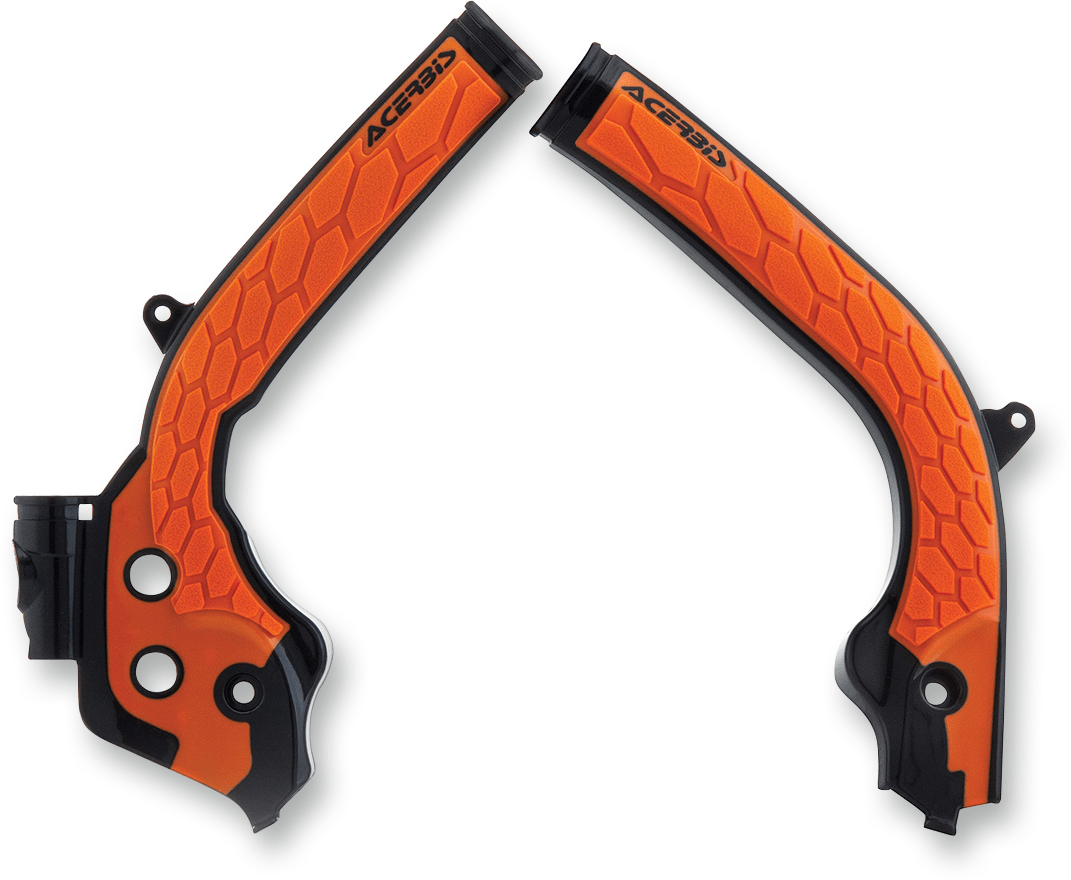 Acerbis 2449535229 X-Grip Frame Guards in Orange/Black for KTM and Husqvarna models