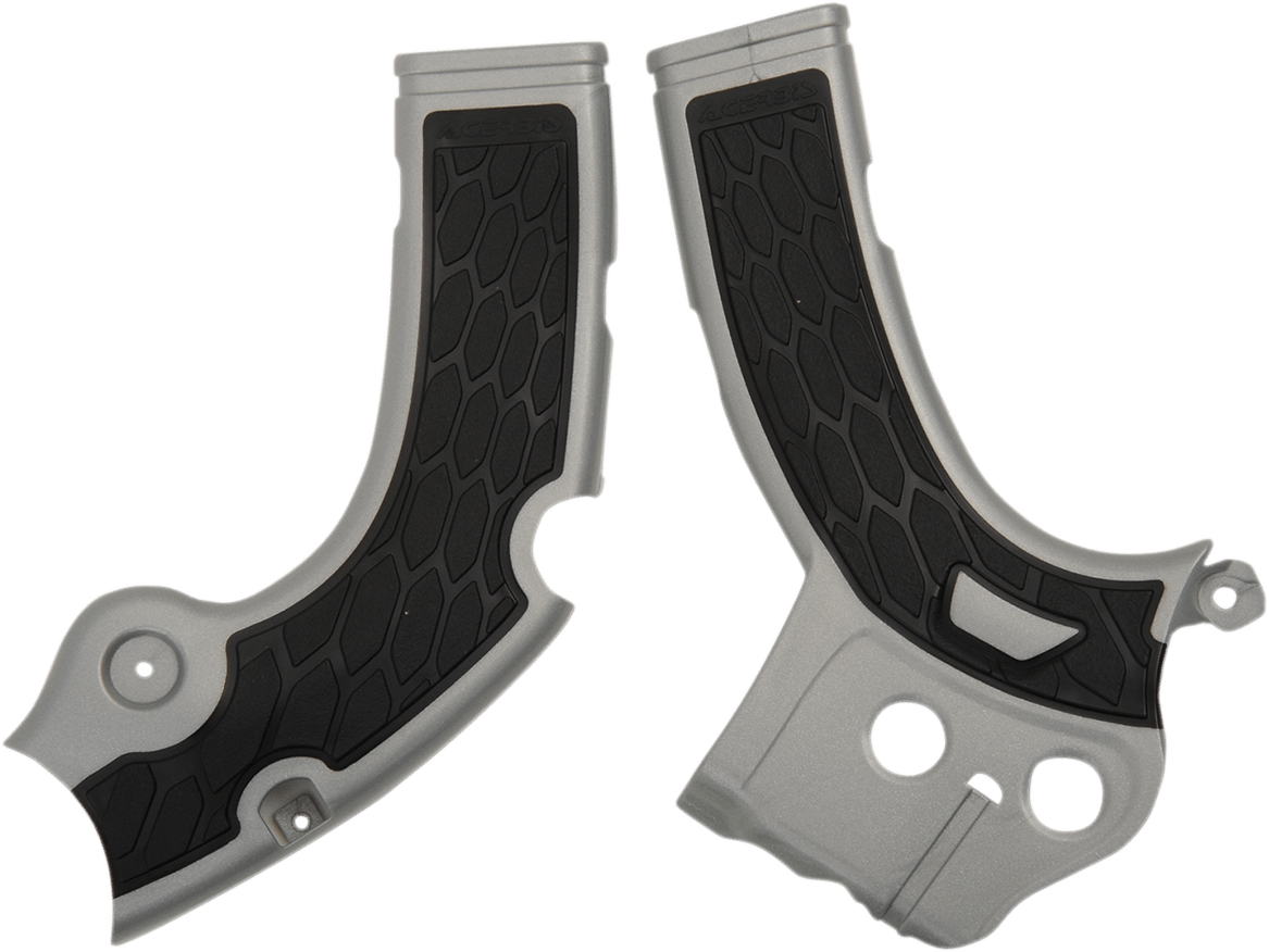 ACERBIS X - Grip Frame Guards - Silver/Black - YZ 250F/450F/WR250F/450F - Part 2640271015 - Moto - House MX
