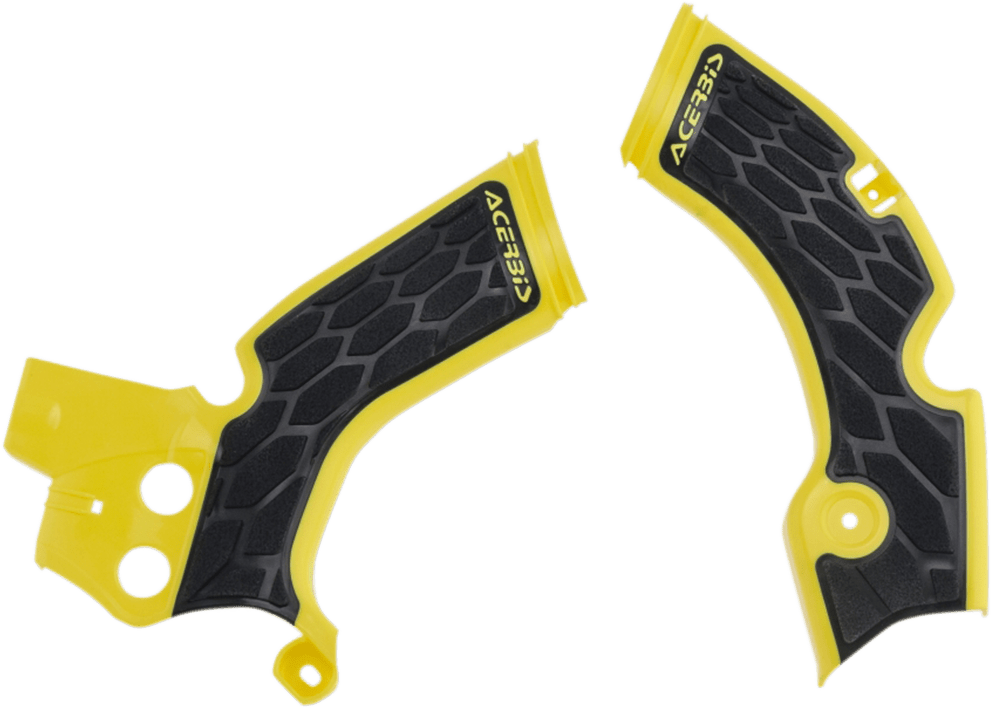 Acerbis 2688751017 X-Grip Frame Guards in Yellow/Black for 2015-2018 Suzuki RM-Z 250