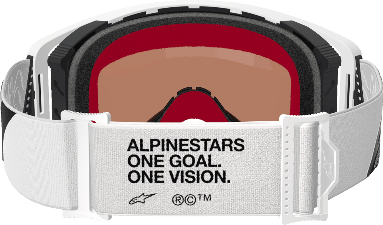 Alpinestars GOGGLES Supertech Goggle with Silver Mirror Lens - White Frame - 5100325 - 2055 - Moto - House MX