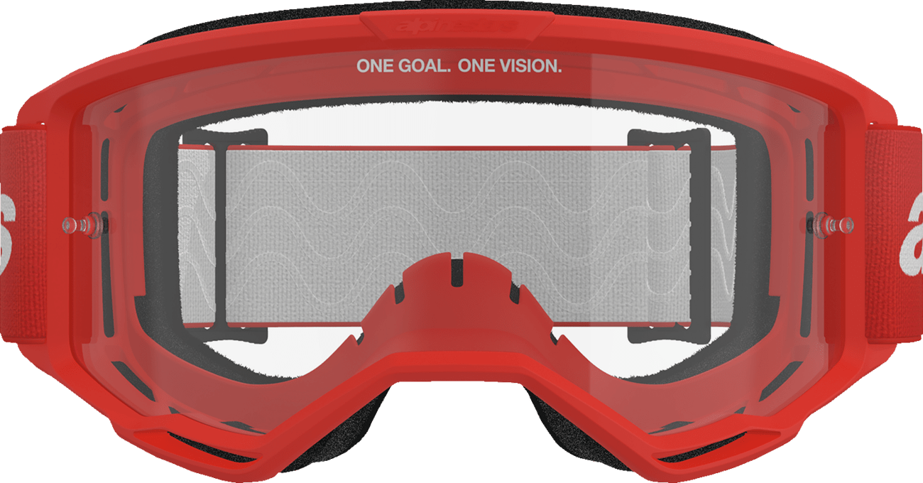 Alpinestars GOGGLES Vision 3 Wordmark Red Clear Lens - 5103325 - 3067 - Moto - House MX