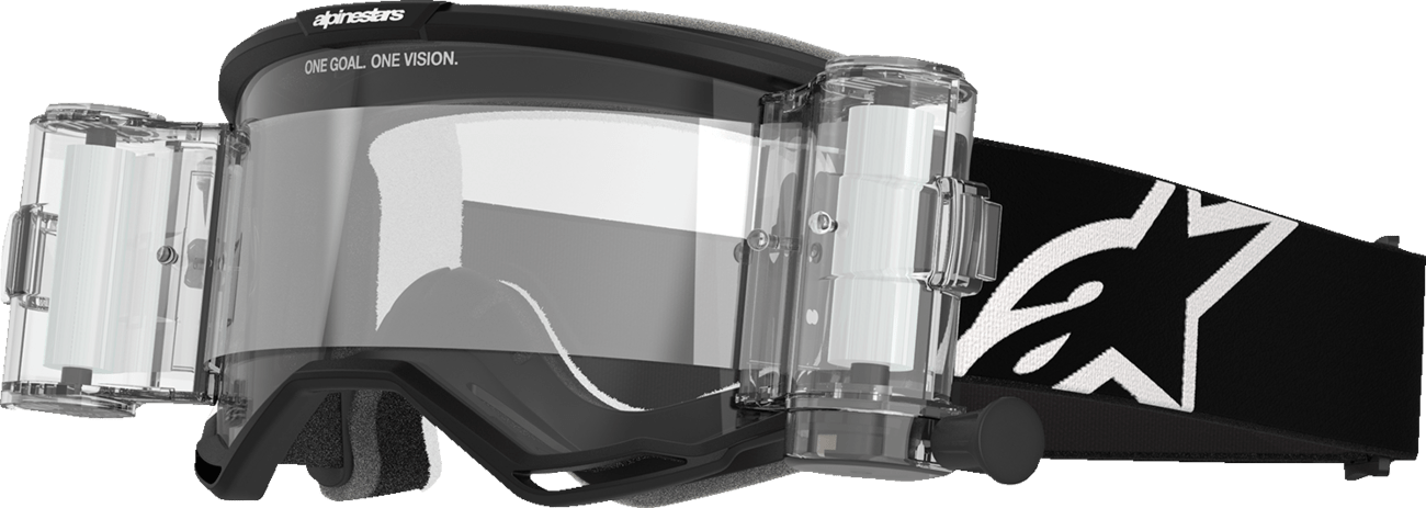 Alpinestars GOGGLES Vision 5 Roll - Off Goggle with Clear Lens and Anti - Fog Coating - Black - 5102825 - 1529 - Moto - House MX