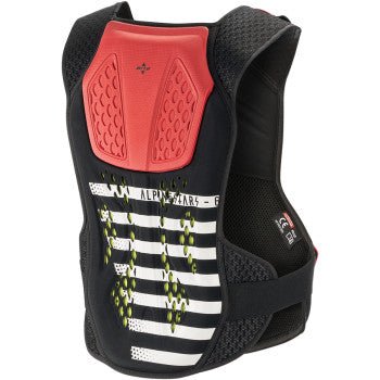 Alpinestars Sequence Chest Protector - Adult - Black/White/Red - Moto - House MX