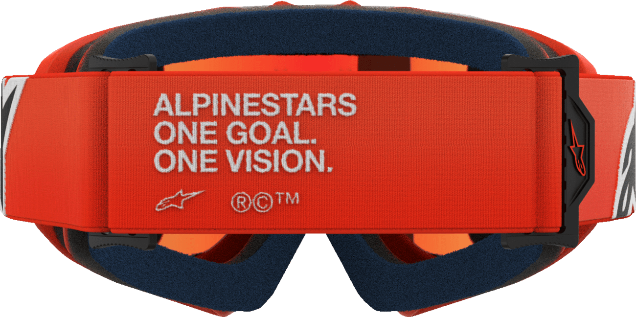 Alpinestars Youth Vision Goggle with Orange Frame and Red Mirror Lens - 5140225 - 480 - Moto - House MX