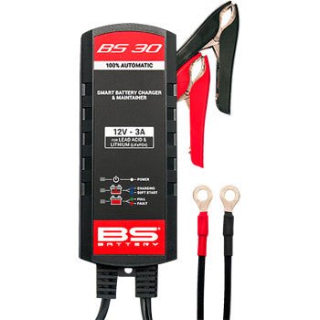 BS Battery - Battery Charger/Maintainer - BS 30 - 12V - 700572 - Lead Acid & Lithium - Moto - House MX