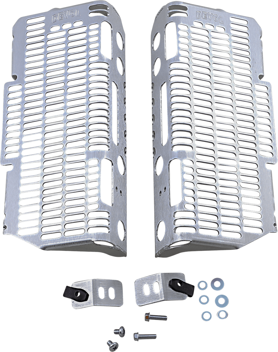 DEVOL Brushed Aluminum Radiator Guard for Yamaha 0101 - 5505 - Moto - House MX