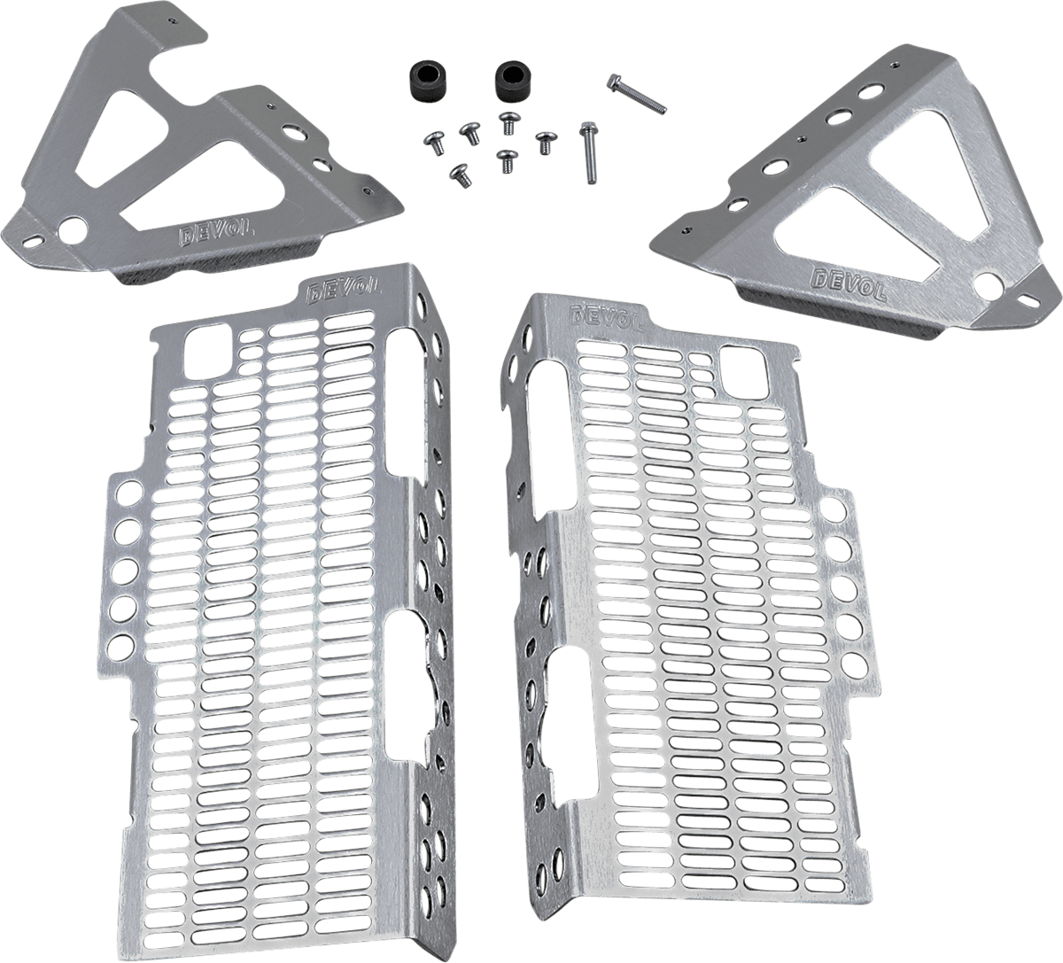 DEVOL Radiator Guards for Honda 0101 - 1303 * Brushed Aluminum - Moto - House MX