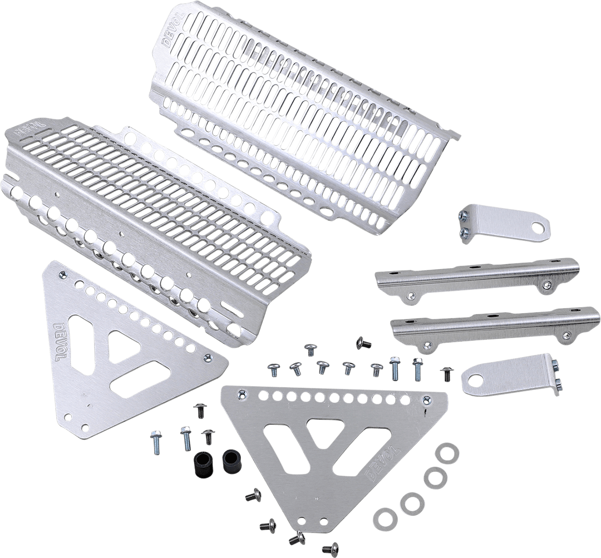 DEVOL Radiator Guards for KTM and Husqvarna - Brushed Aluminum Part 0101 - 3403 - Moto - House MX