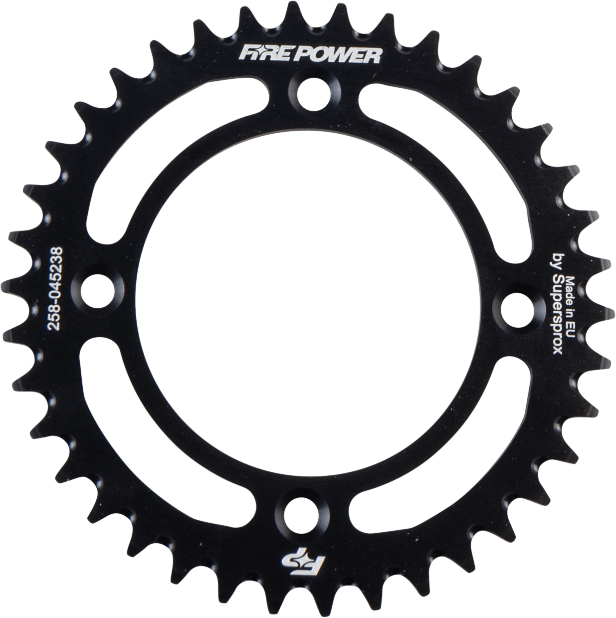 FIRE POWER FIRE POWER Rear Sprocket Aluminum 38T for Gas - Gas MC 50 - Lightweight and Durable FPA - 452 - 38 - BLK - Moto - House MX