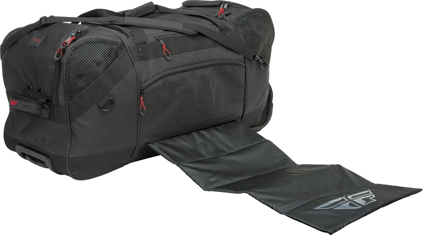 FLY Racing Roller Grande Gear Bag Black - 125L Capacity with Durable Construction - Moto - House MX