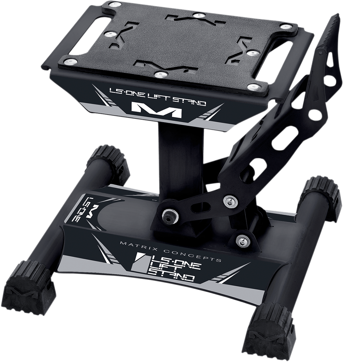 MATRIX CONCEPTS LS1 101 Motorcycle Stand - Black with Anti - Slip Rubber Top and Easy - Handle Design - Moto - House MX