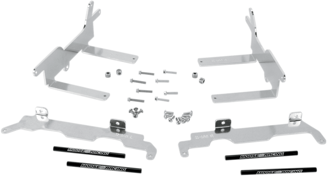 Moose Offroad Radiator Braces for Honda 11 - 166 - Heavy - Duty 4mm Aluminum Protection - Moto - House MX