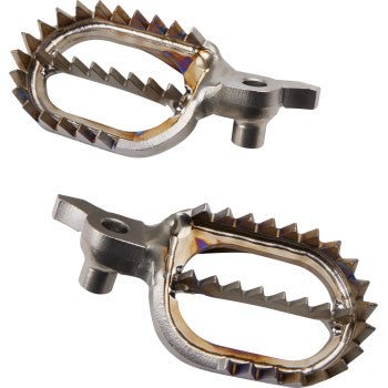 Moose Racing Ti FootPegs - 1620 - 2521 - Titanium - 2023 - 2024 Yamaha YZ450F, and 2024 YZ250F - Moto - House MX
