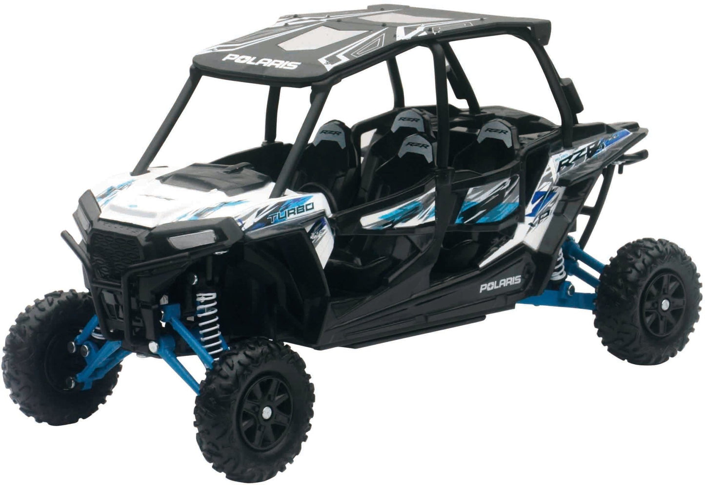 NEW - RAY NEW - RAY - Replica 1:18 UTV Polaris RZR 4 Turbo XP White - Part 57843B - Fits Various Off - Road Vehicles 57843B - Moto - House MX
