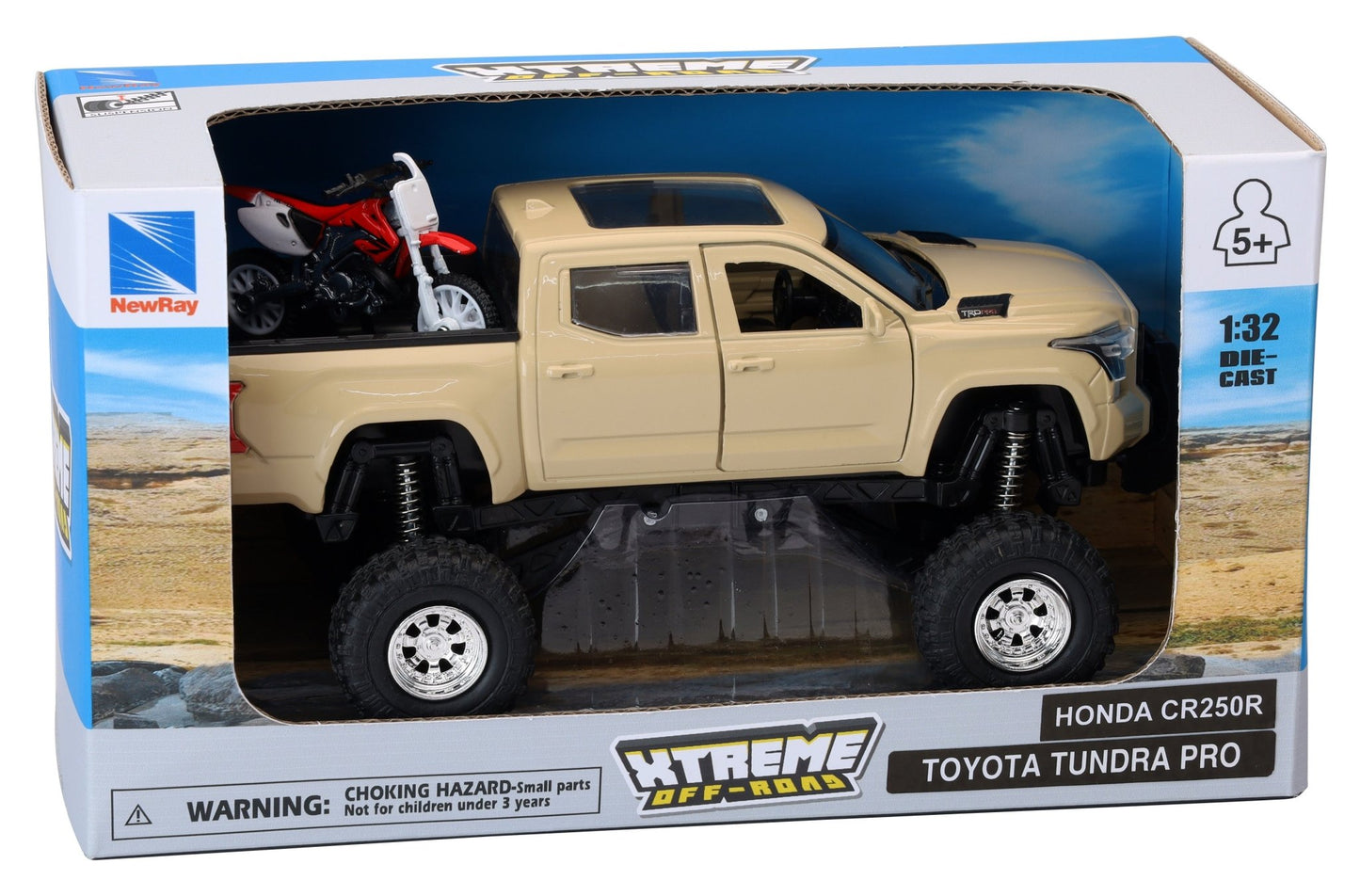 NEW - RAY NEW - RAY - Replica 4x4 Truck and Dirt Bike Mud Tundra Honda - SS - 54456 - Fits Various Models SS - 54456 - Moto - House MX