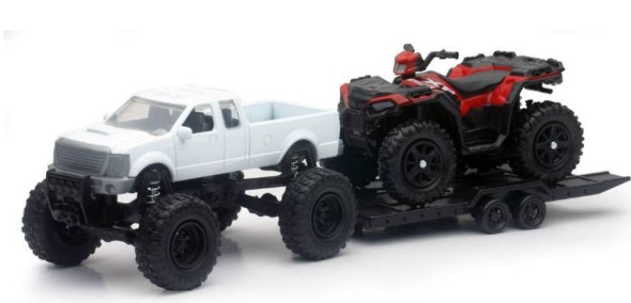 NEWRAY TOYS NEWRAY TOYS - Die Cast Offroad Pickup with Polaris Sportsman XP1000 - Set 50086 - Moto - House MX