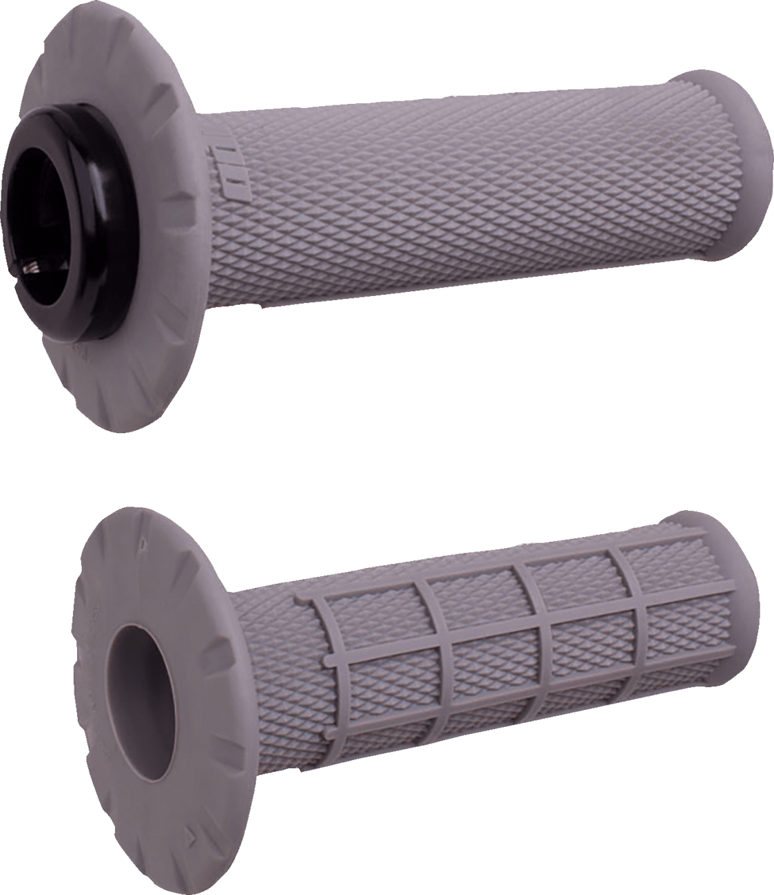 ODI H21UHWG Universal Lock - On Half Waffle Grips - Gray/Silver for 7/8" Throttle Tubes - Moto - House MX