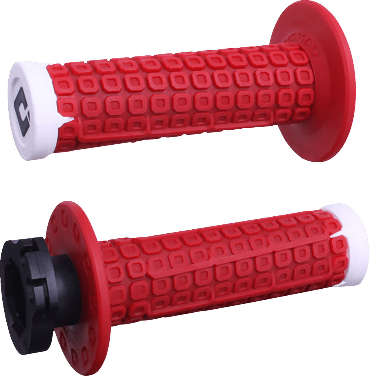 ODI Nomad Lock - On Grips - Off - Road - Red/White/Silver H36NDRW - Fits Select Motorcycles - Moto - House MX