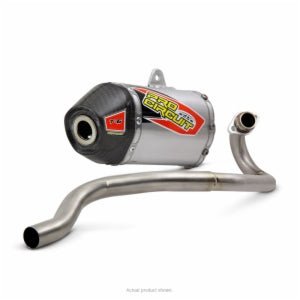 Pro Circuit T - 6 Stainless Steel Exhaust System w/Carbon End - Cap - 0120911F - 2002 - 2009 Kawasaki KLX110 - Moto - House MX