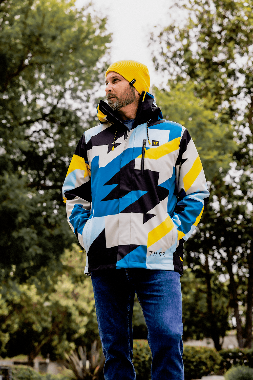 THOR Brave Tour Jacket - Blue/Yellow - Large - 2920 - 0819 - Moto - House MX