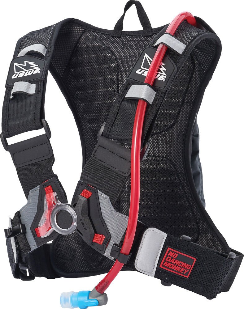 USWE Moto Hydro 3L - Hydration Pack 2.0 Liter - Bounce Free - Carbon Black, Factory Blue, and Factory Orange - Moto - House MX