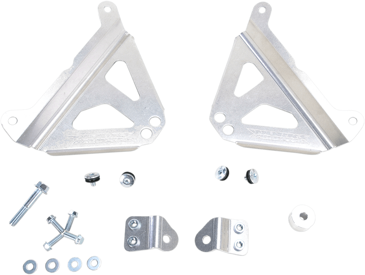 WORKS CONNECTION 18 - 279 Radiator Brace Set - Silver - Yamaha YZ250F 2014 - 2018 - Moto - House MX