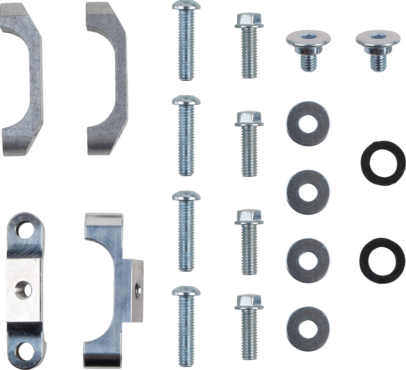 WORKS CONNECTION Yamaha 18 - 181 Radiator Brace Set - Silver | Reinforces Radiators and Prevents Damage - Moto - House MX