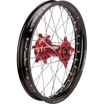 Moose SX-1 Wheel Front Black Wheel Red Hub 18