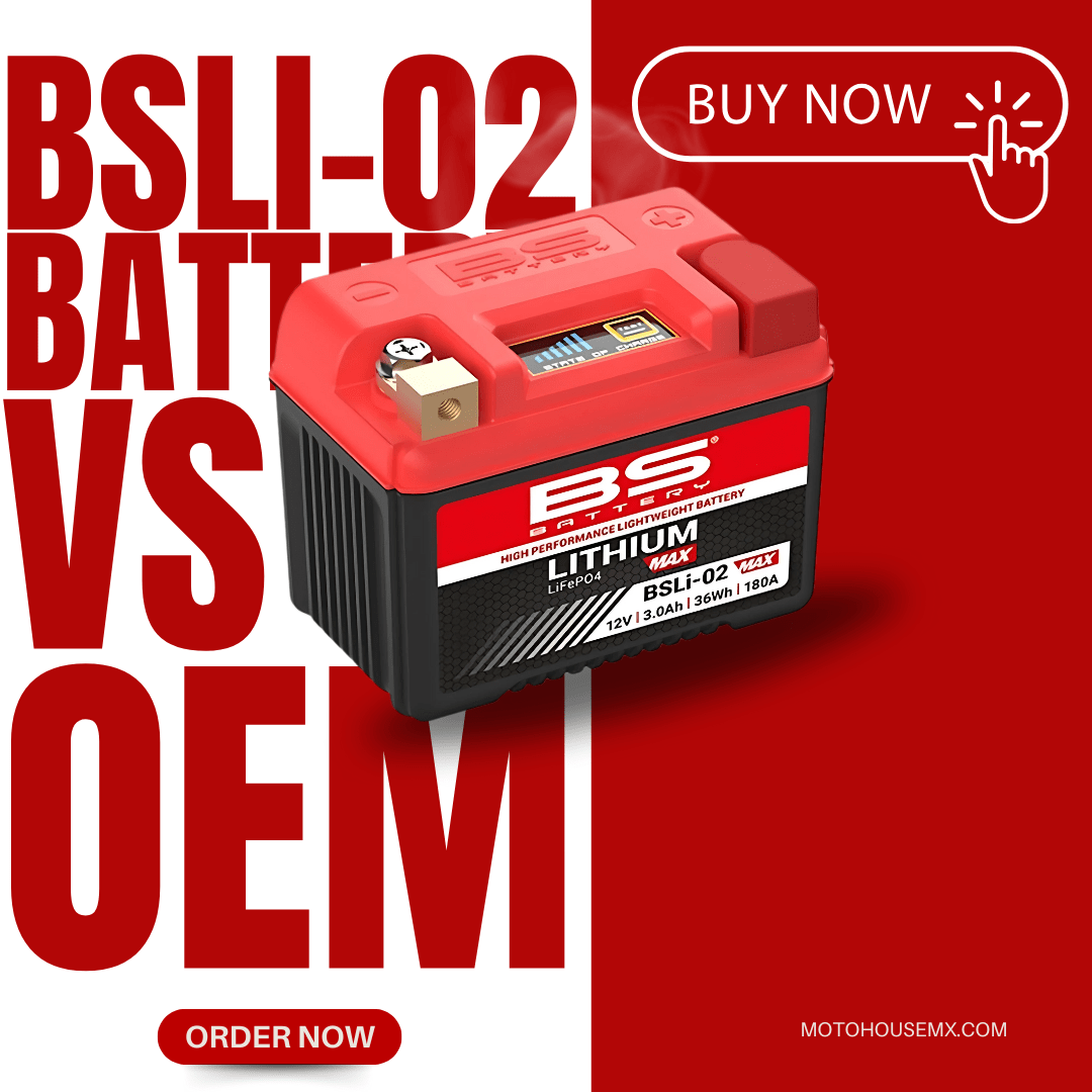 BS Battery Lithium Battery - BSLi-02 Max vs. OEM: BS Battery – Your Dirt Bike’s Best Friend - Moto-House MX