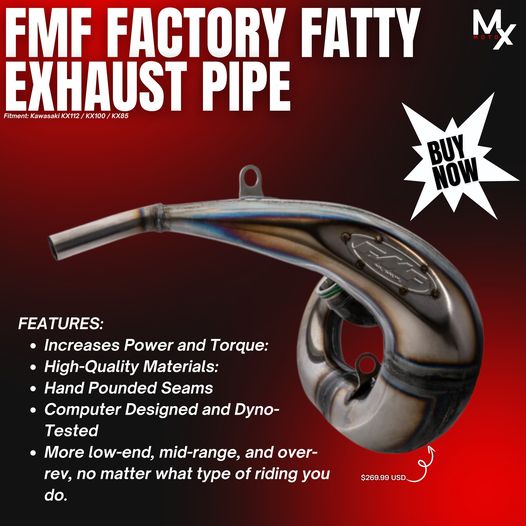 BUY NOW: FMF Factory Fatty Exhaust Pipe for KX112 / KX100 / KX85 - Moto-House MX