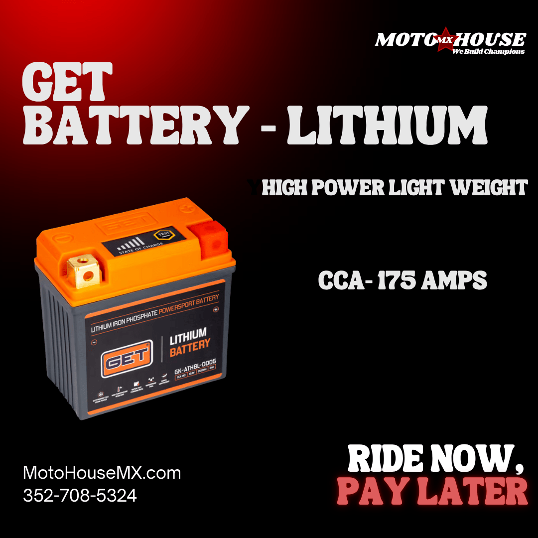 Dominate the Track or Trails with GET Lithium Batteries – Max Power, Lightweight, Race-Proven! - Moto-House MX