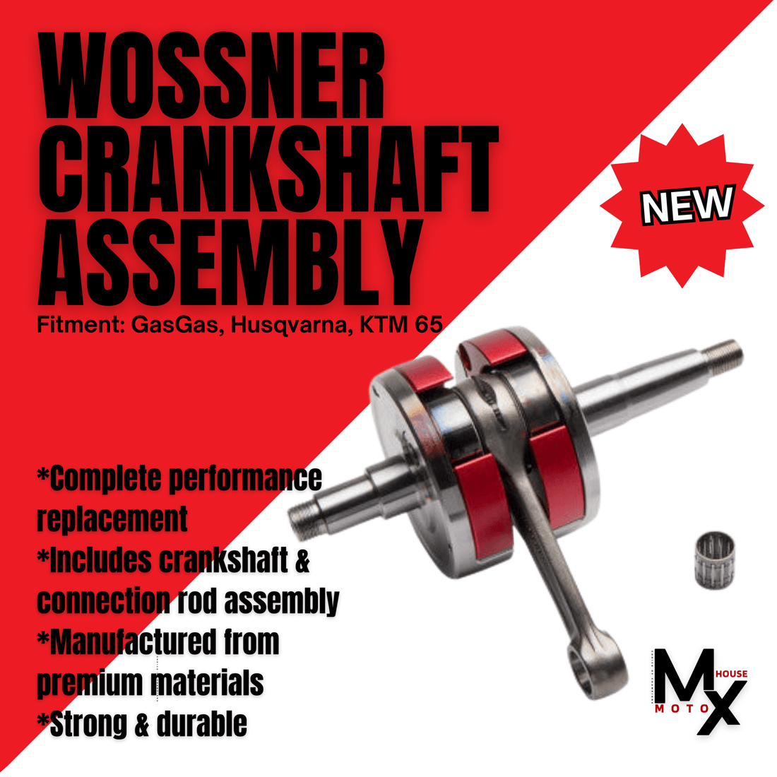 Exploring the Wossner CS2055 Crankshaft Assembly: The Heart of Performance for KTM 65 SX, Husqvarna TC 65, and Gas Gas MC 65 - Moto-House MX