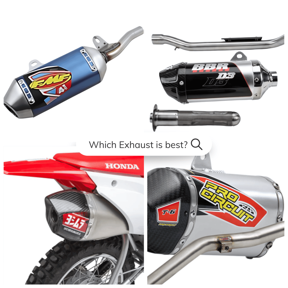 Honda CRF110F Exhaust Comparison: BBR, FMF, and Yoshimura - What's the Best Choice? - Moto-House MX