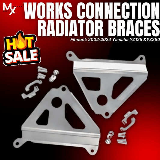 Protect Your Yamaha 2002-2024 YZ125 and YZ125X with Works Connection Radiator Braces - Moto-House MX