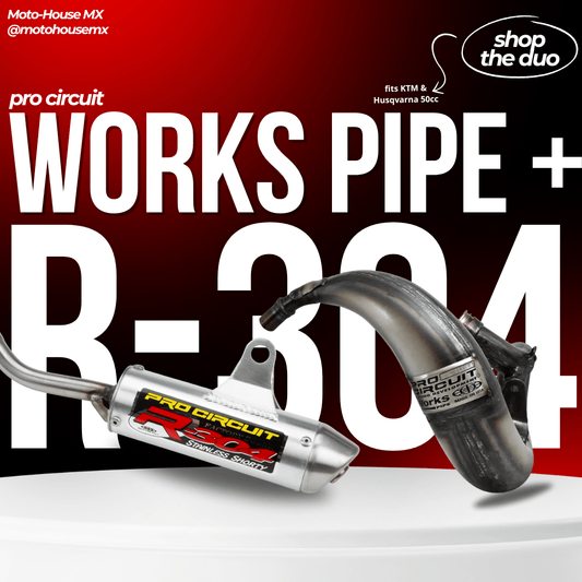 The 50cc Power Duo: Pro Circuit Works Pipe + R-304 Silencer Upgrade for KTM 50 SX & Husqvarna TC 50 (2024–2025) - Moto-House MX