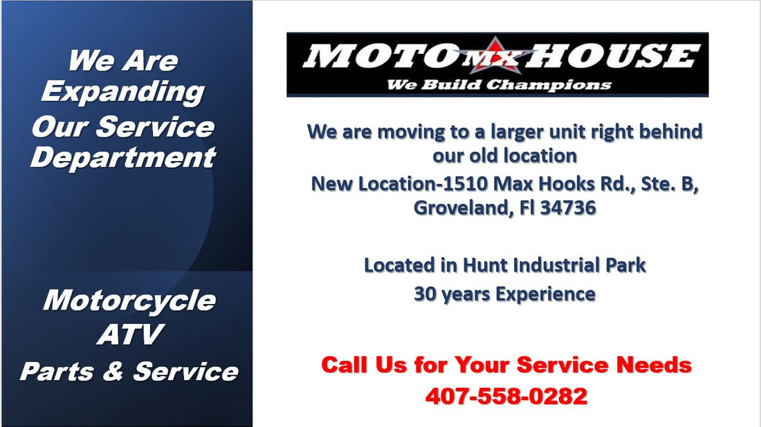 Moto-House MX is Expanding our Service Department