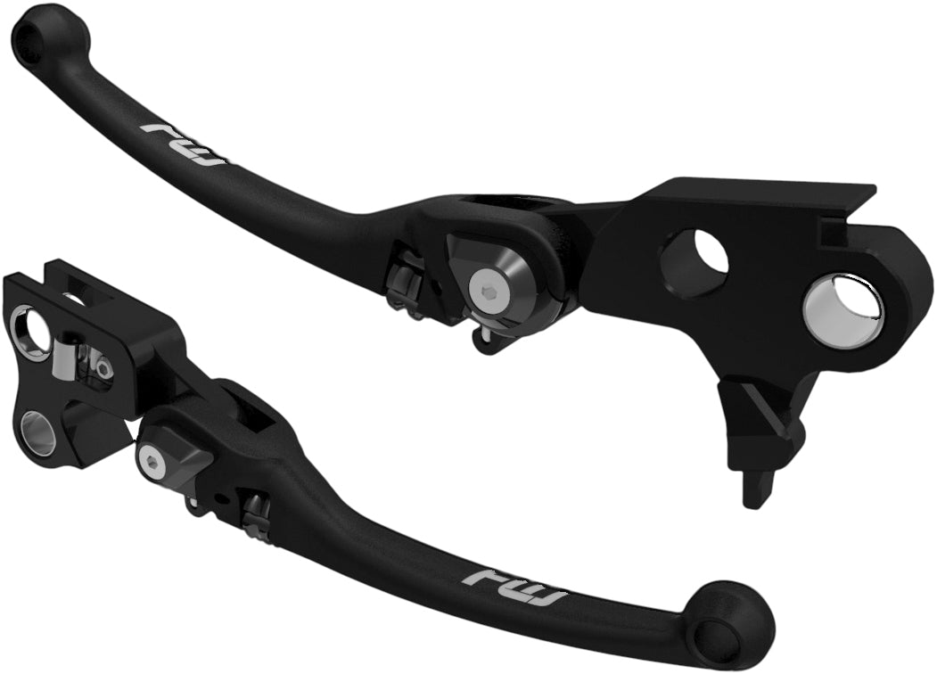 FLO MOTORSPORTS HD-808BLK 2014-16 Harley Davidson FLTRXS/FLHR Mx Style Lever Set Black