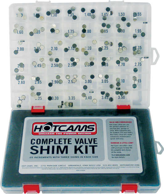 HOT CAMS Hot Cams HCSHIM02 Valve Shim Kit 141pc for Yamaha Honda Kawasaki Suzuki 2011-2017 HCSHIM02