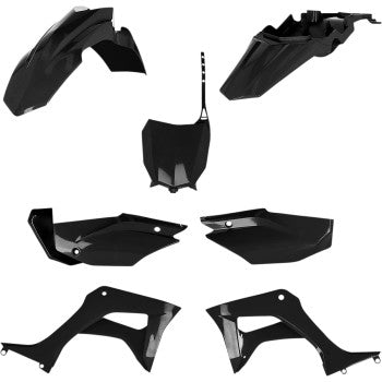 Acerbis Replacement Plastic Kit Full Replacement Body Kit Black - 2019-2024 Honda CRF110F