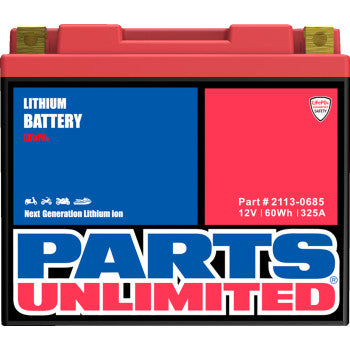 Parts Unlimited 2113-0685 2001-2016 Ducati & Triumph Lithium LiFePO4 Battery — Matched Performance