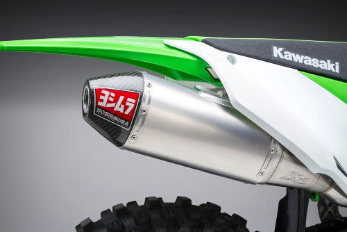 Yoshimura RS-4 Stainless Slip-On Exhaust, W/ Aluminum Muffler – 244722D320 - 2019-2023 Kawasaki KX450F, KX450X | Moto-House MX