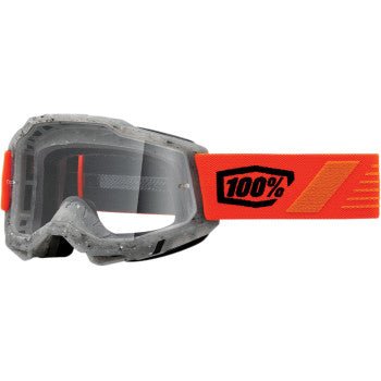 100% Accuri 2 Adult Goggles - Schrute - Clear Lens | Elite Protection & Performance for Motocross Racing & MTB - Moto - House MX