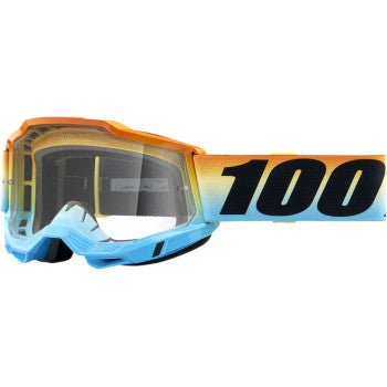 100% Accuri 2 Adult Goggles - Sunset - Clear Lens | Elite Protection & Performance for Motocross Racing & MTB - Moto - House MX