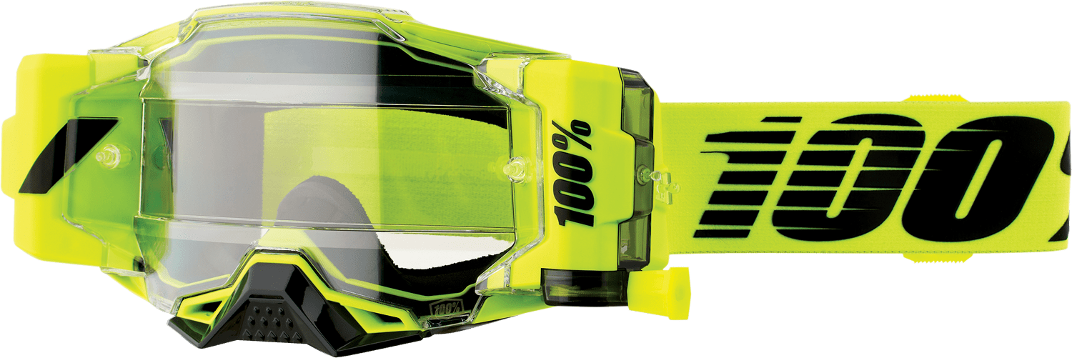 100% Armega Forecast Goggles - Nuclear Citrus - Clear 50006 - 00002 - Moto - House MX