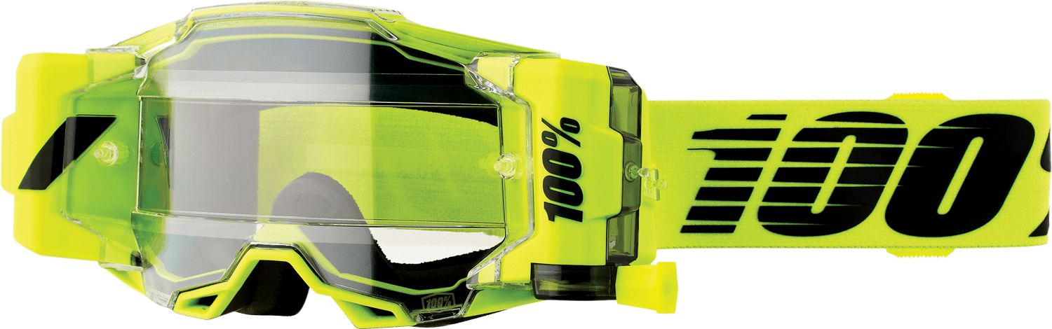 100% Armega Forecast Goggles - Nuclear Citrus - Clear 50006 - 00002 - Moto - House MX