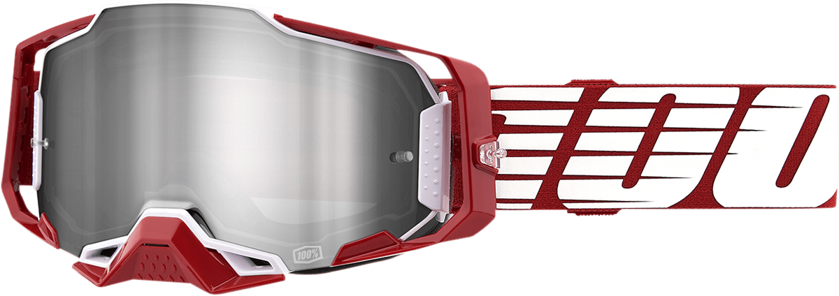 100% Armega Goggles - Oversized Deep Red - Flash Silver 50005 - 00009 - Moto - House MX