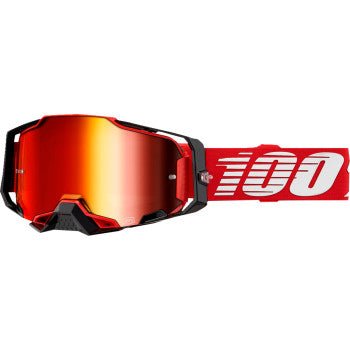 100% Armega motocross Goggles - 50005 - 00033 - Red - Red Mirror - Moto - House MX