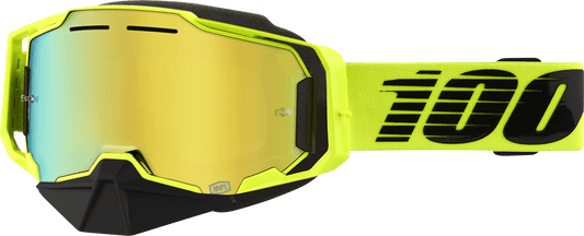 100% Armega Snow Goggles - Nuclear Citrus - Gold Mirror 50008 - 00003 - Moto - House MX