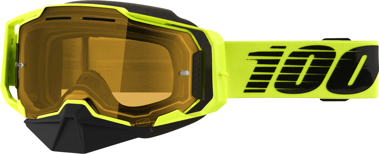 100% Armega Snow Goggles - Nuclear Citrus - Yellow - Part Number 50007 - 00003 - Moto - House MX